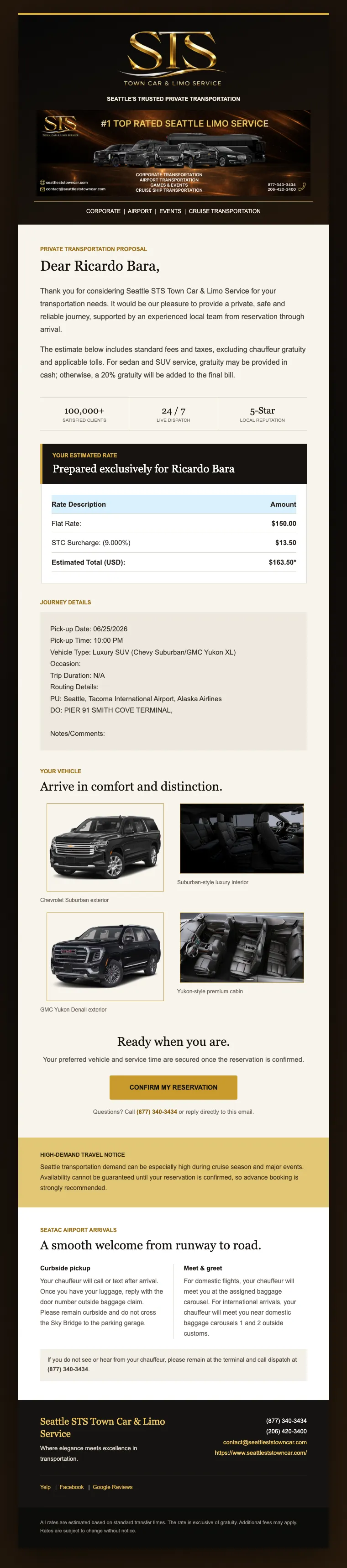 The v2 quote email, top to bottom. Open full size.