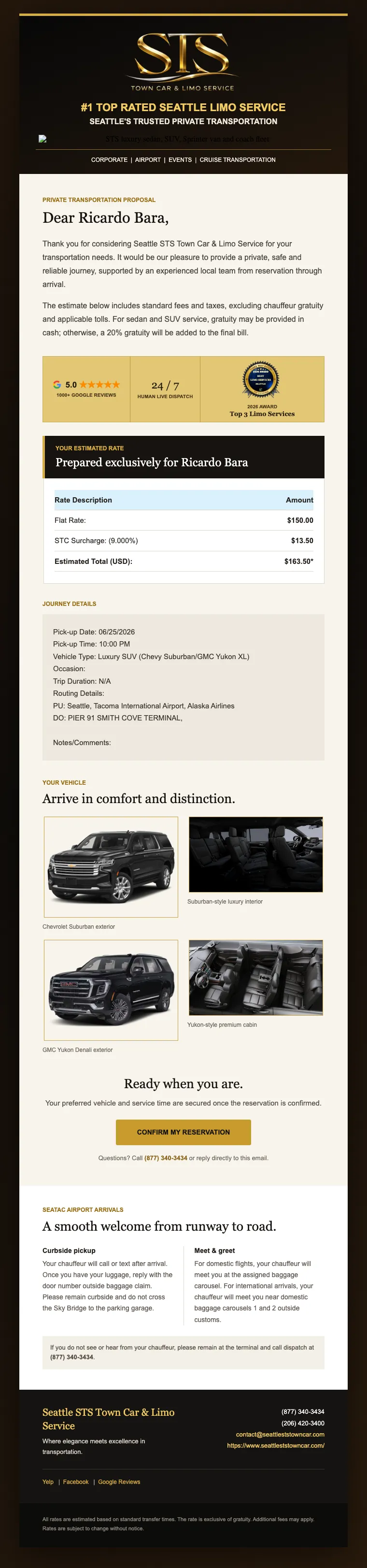 The v3 quote email, top to bottom. Open full size.