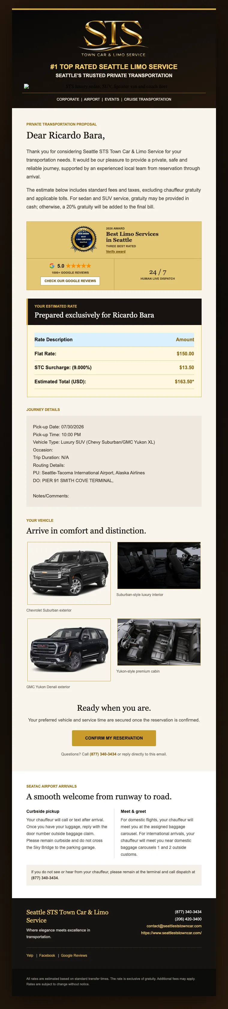The v5 quote email, top to bottom. Open full size.